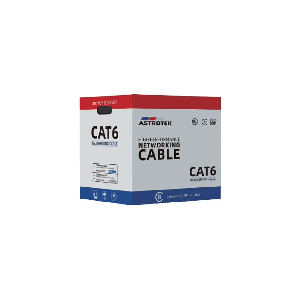 Astrotek ATP-BLUF6-305M CAT6 FTP Cable 305m Roll - Blue Full 0.55mm Copper Solid Wire Ethernet LAN Network 23AWG 0.55cu Solid 2x4p PVC Jacket - Image 1