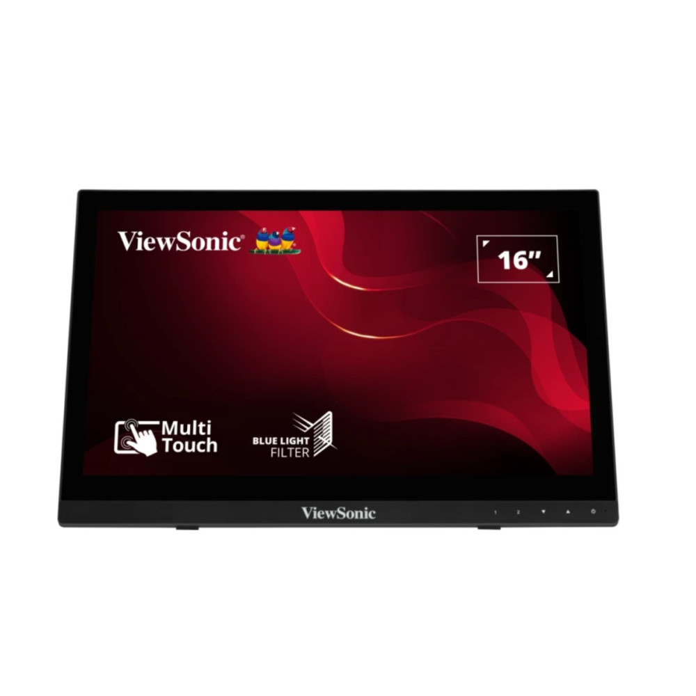 ViewSonic TD1630-3 16' 10 Point Projected Capactitive Touch, HDMI and VGA, Dual Speakers, Durable, Scratch Resistant, VESA 75, Monitor. KIOSK - Image 1