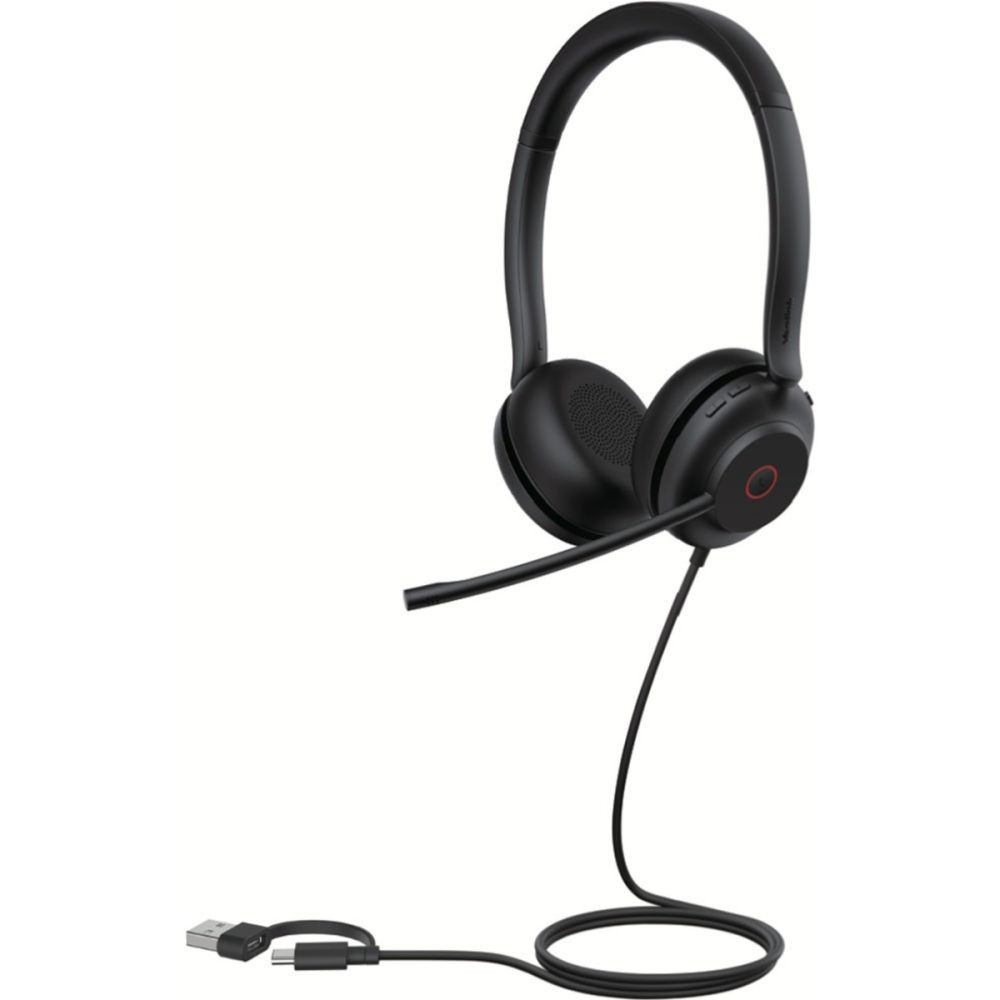 Yealink UH35-D-MS-C/A (UH35) WIRED MS STEREO HEADSET,NOISE CANCELLING MIC,C/A ADAPTER -PROJECT BASE ONLY - Image 2