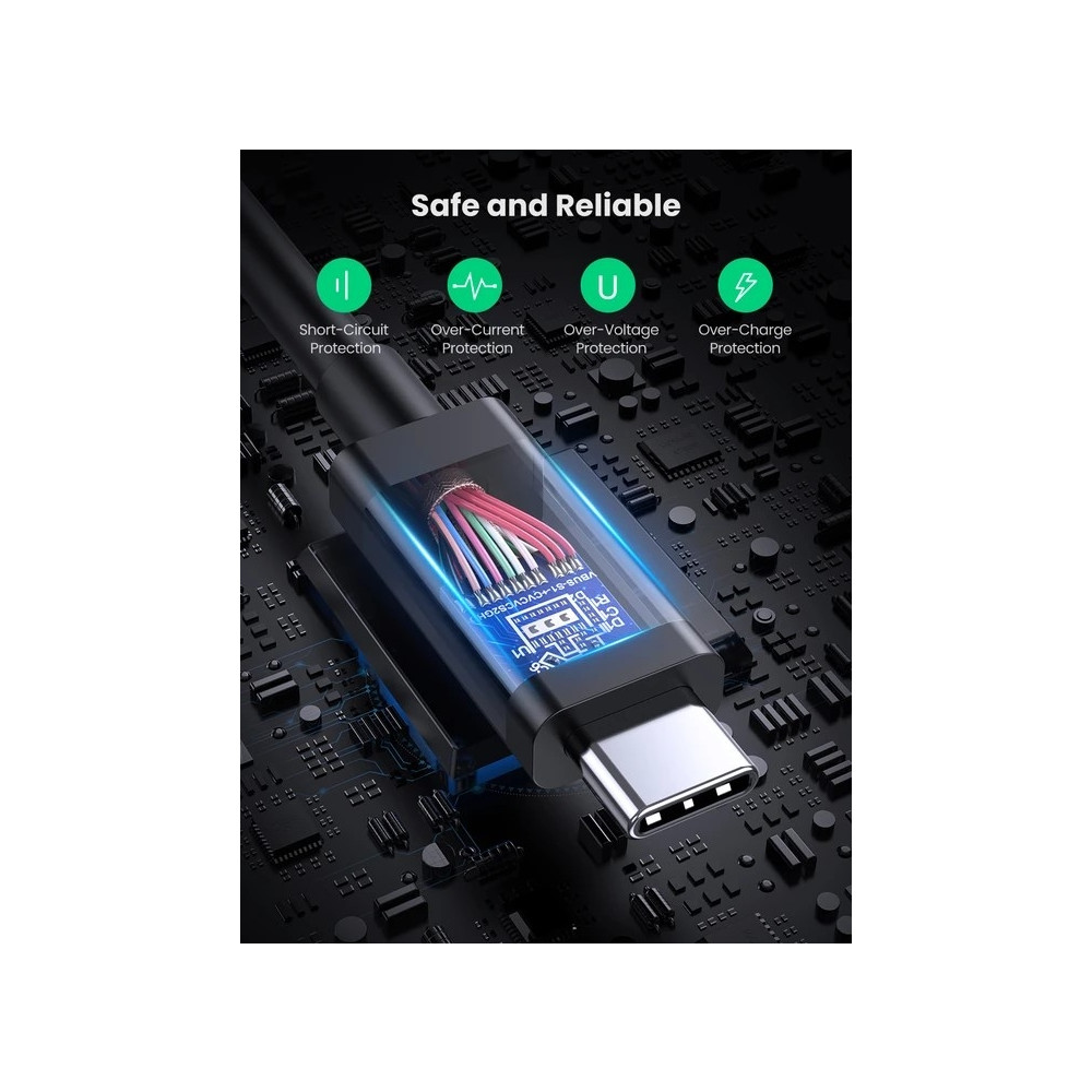 UGREEN 6957303883240 80324 Thunderbolt 3 USB-C 0.5M Cable 40Gbps - Image 1