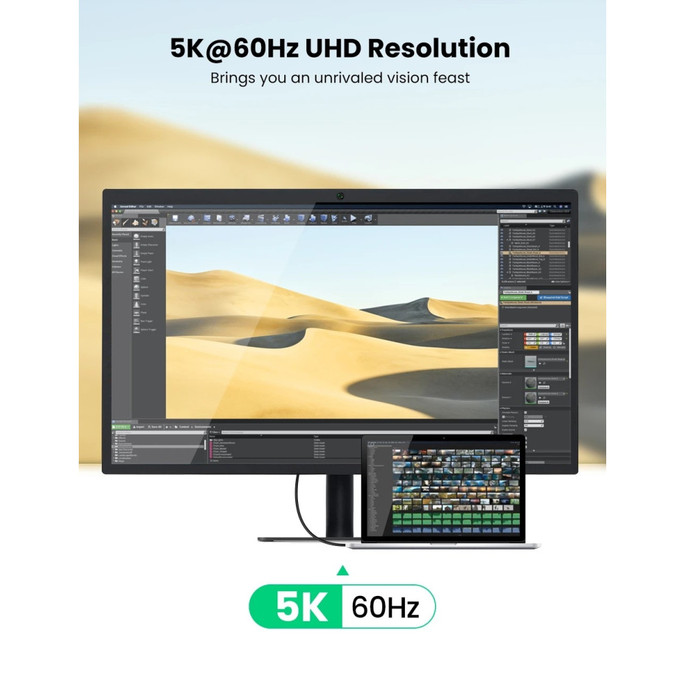 UGREEN 6957303883240 80324 Thunderbolt 3 USB-C 0.5M Cable 40Gbps - Image 4