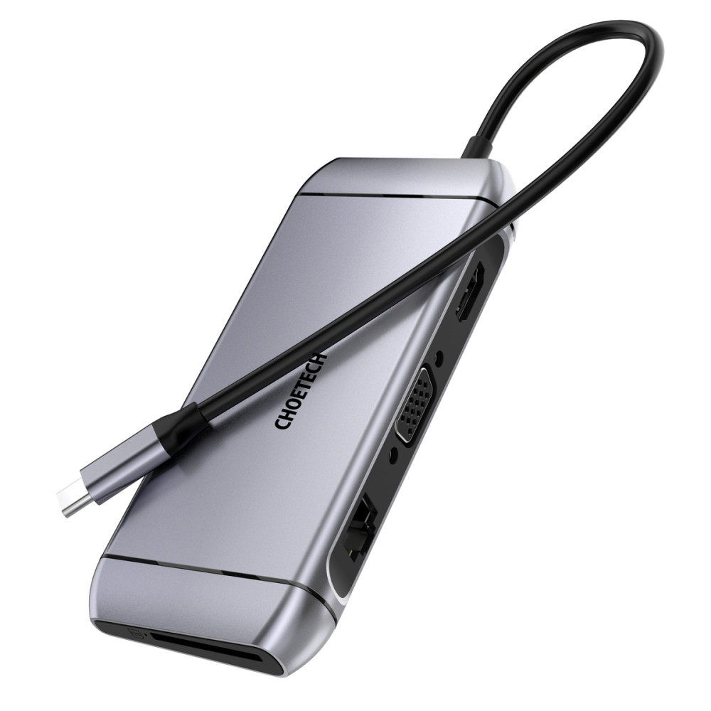 Choetech 6971824975055 HUB-M15 USB-C 9 in 1 Multifunction Adapter - Image 2