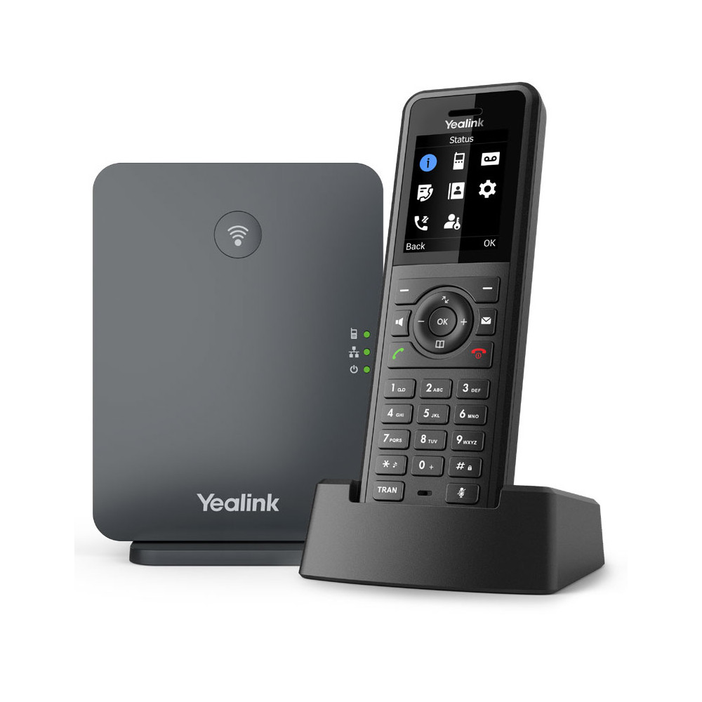 Yealink W77P High-Performance IP DECT Solution including W57R Rugged Handset And W70B Base Station, Up To 20 Simultaneous Calls, Noise Cancellation - Image 1