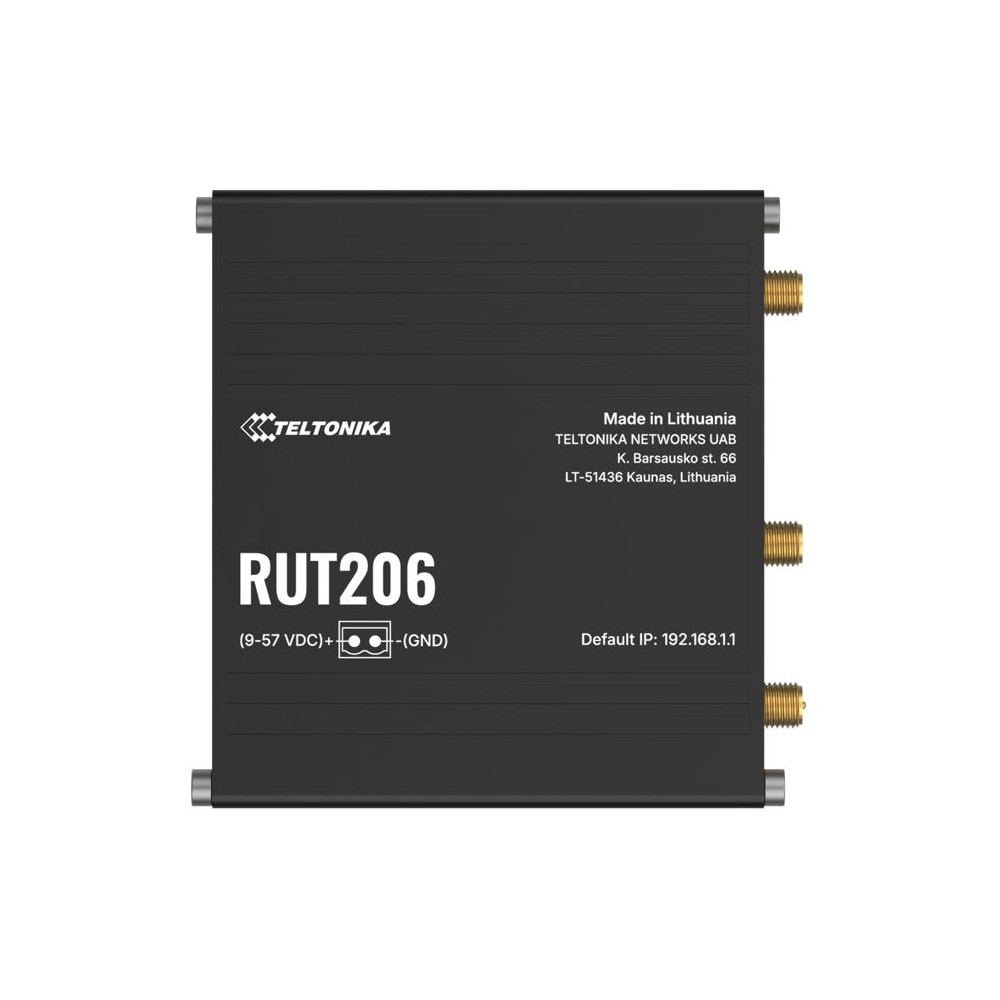Teltonika RUT206010000 RUT206 Industrial 4G Router, Cat 4, RS232 & RS485 for serial communication, 2-PIN POWER INPUT, Active and Passive PoE inputs - Image 1