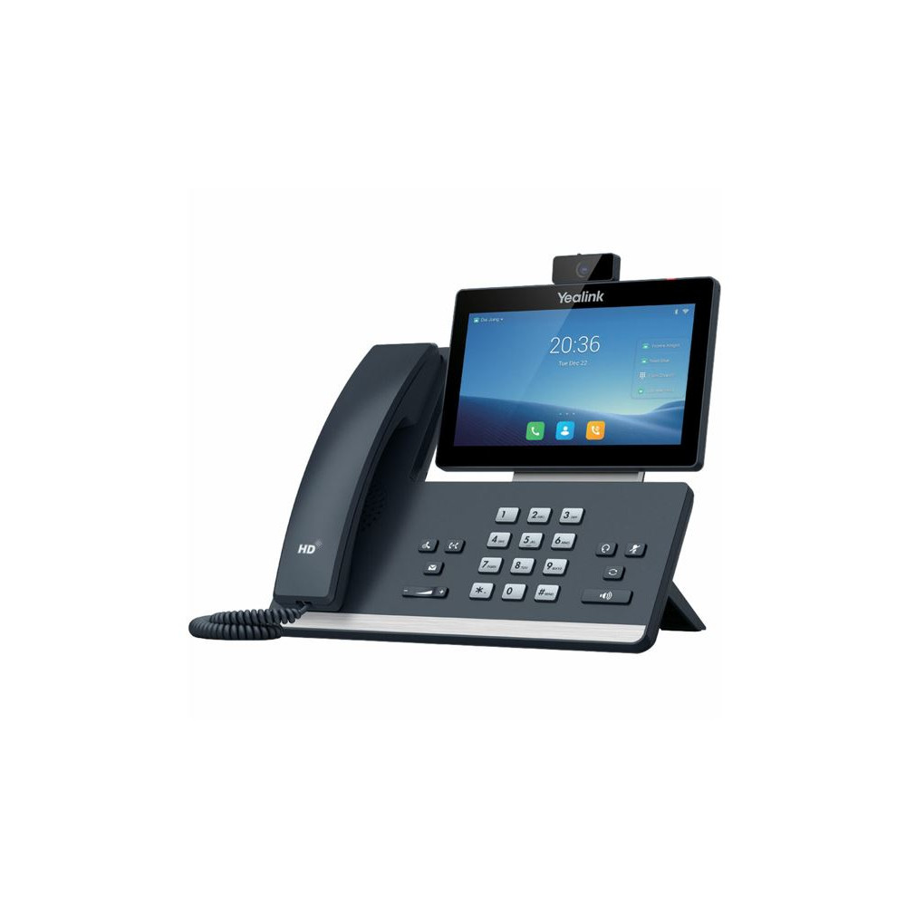 Yealink SIP-T58W-C T58W-C 16 Line IP HD Android Phone with HD Camera, 7' colour touch screen, HD voice, Dual Gig Ports, Built-in Bluetooth& Wifi, USB 2.0 *LS - Image 1