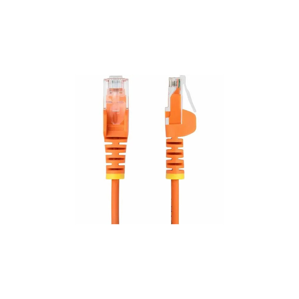 StarTech N6PAT5MORS 5m Orange Slim CAT6 Ethernet Cable, Snagless RJ45, UTP, LSZH, 28AWG Pure Bare Copper, Slim Network Patch Cord - Slim UTP Cat6 Cable supports 10Gbps and 100W PoE; Ideal for crowded installations; 36% slimmer for improved airfl - Image 9