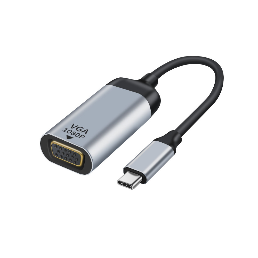 Astrotek AT-USBCVGA-MF15 USB-C to VGA Male to Female Adapter 15cm cable support 1080P@60Hz QWXGA WUXGA UXGA for iPad Pro Macbook Air Samsung Galaxy MS Surface Dell XP - Image 1