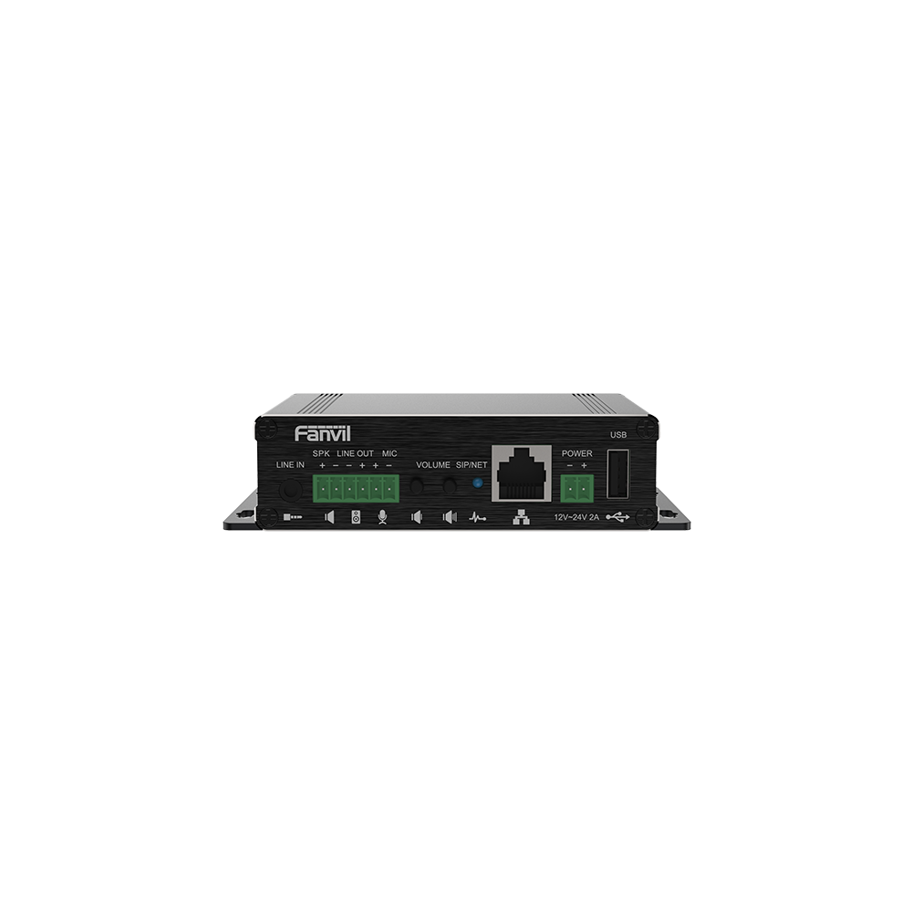 Fanvil PA3 Video Intercom & Paging Gateway, 2 SIP Lines, 1 Speaker interface and 1 microphone interface, Support USB or TF Card, Support POE - Image 1