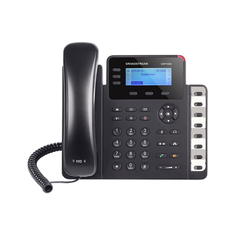 Grandstream GXP1630 3 Line IP Phone, 3 SIP Accounts, 132 x 64 Backlit LCD Display, HD Audio, Dual-Switched Gigabit Ports, Powerable Via POE - Image 1