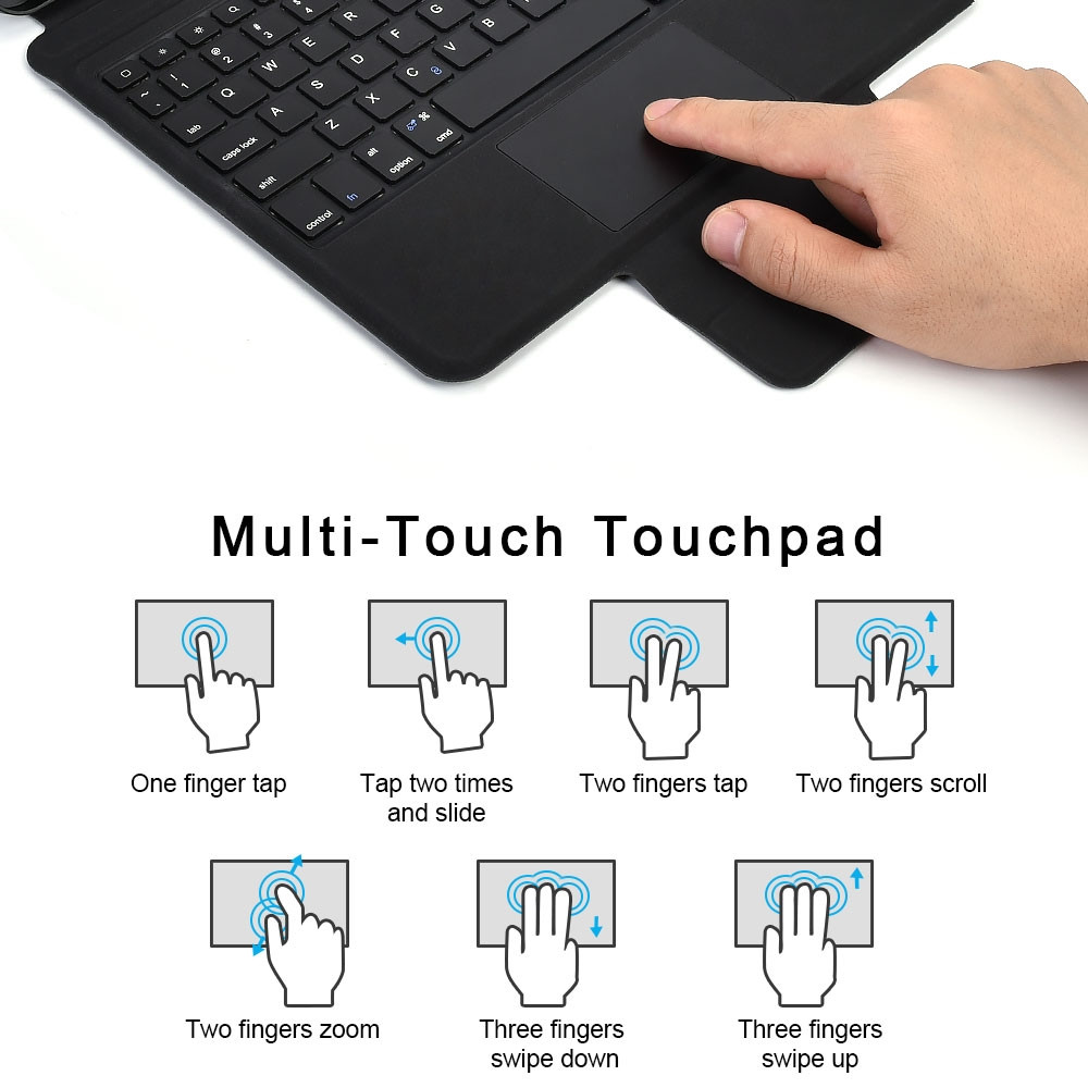Choetech 6971824976434 BH-012 Wireless KBCase with Touchpad for iPad 11" (2018 & 2020) - Image 2