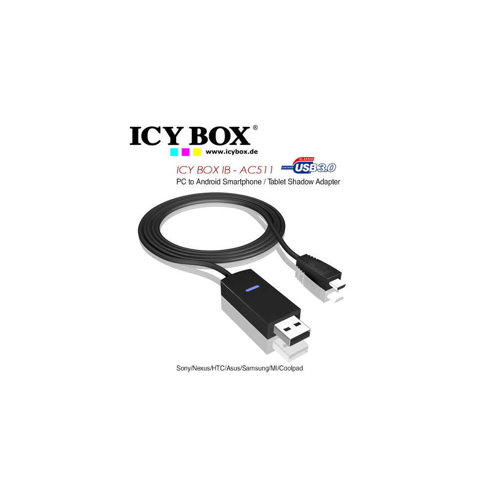 ICY BOX MOBICYAC511 PC to Android Smartphone/Tablet Shadow Adapter (IB-AC511) - Image 1