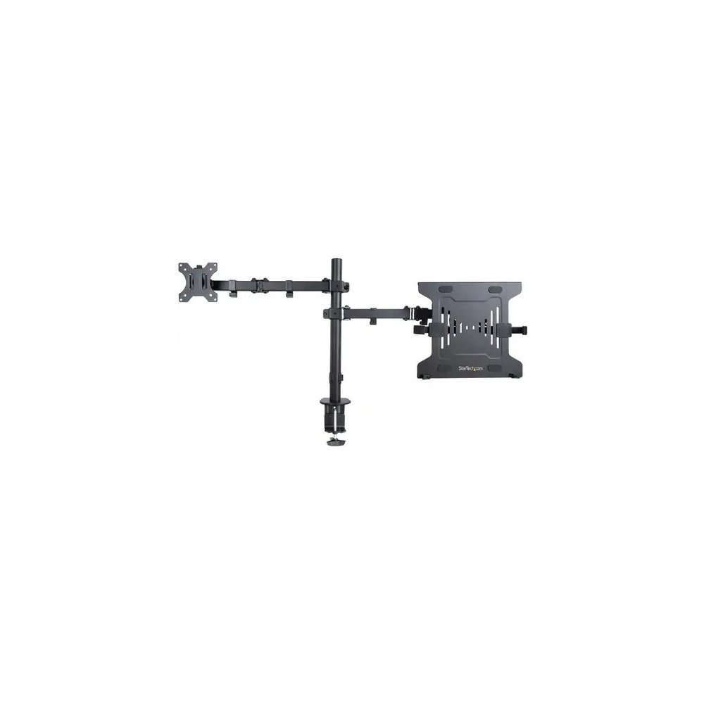 StarTech A2-LAPTOP-DESK-MOUNT Monitor Arm with VESA Laptop Tray, For a Laptop & Single Display up to 32" (17.6lb/8kg), Adjustable Desk Laptop Arm Mount - This black monitor and laptop mount for desk allows fixing a laptop on the VESA laptop tray - Image 3