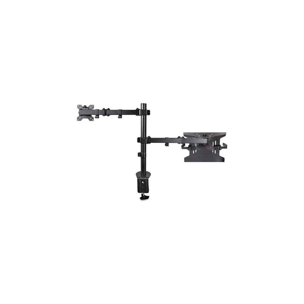 StarTech A2-LAPTOP-DESK-MOUNT Monitor Arm with VESA Laptop Tray, For a Laptop & Single Display up to 32" (17.6lb/8kg), Adjustable Desk Laptop Arm Mount - This black monitor and laptop mount for desk allows fixing a laptop on the VESA laptop tray - Image 4