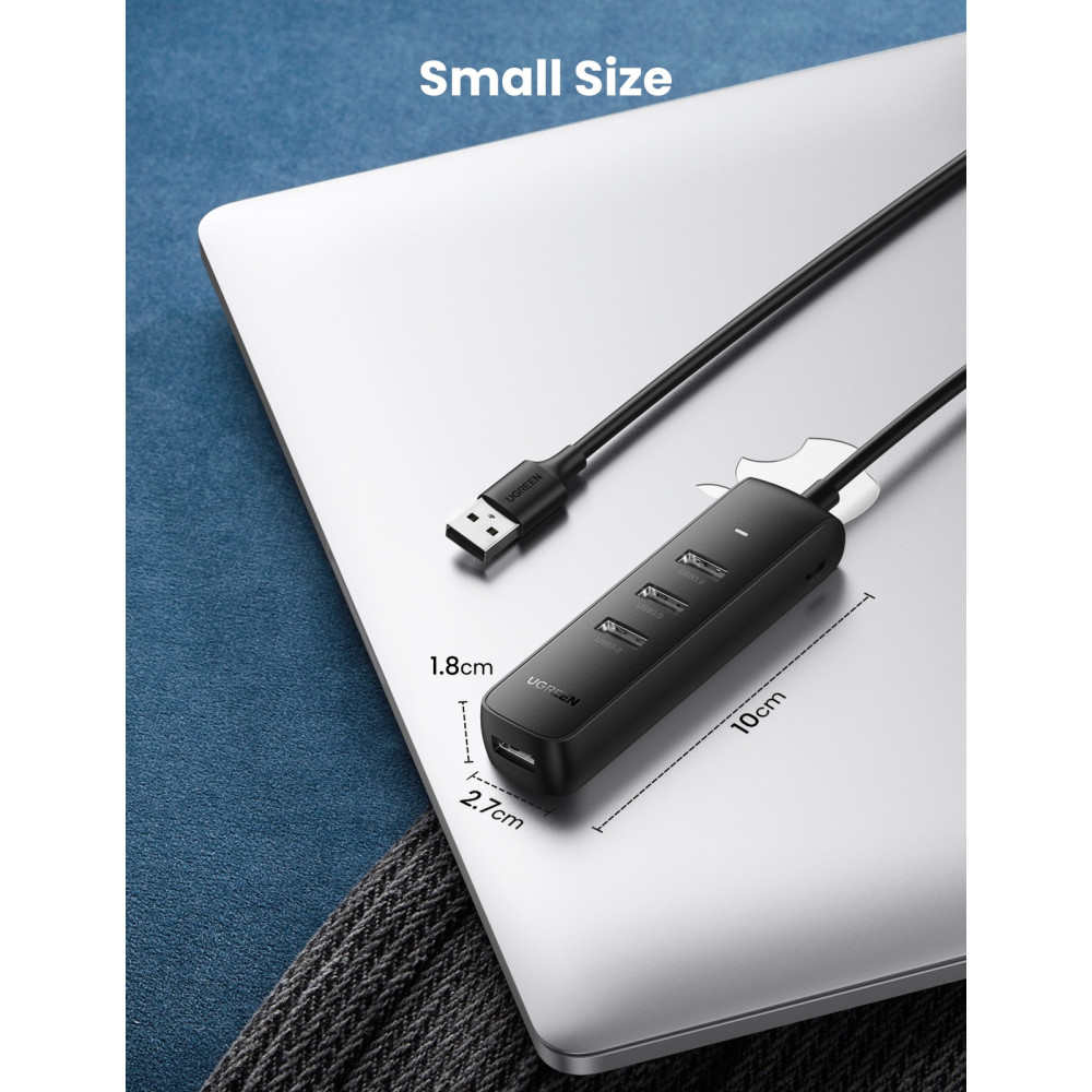 UGREEN 6957303886579 80657 USB 3.0 5Gbps HUB 4 Ports 1M cable - Black - Image 5