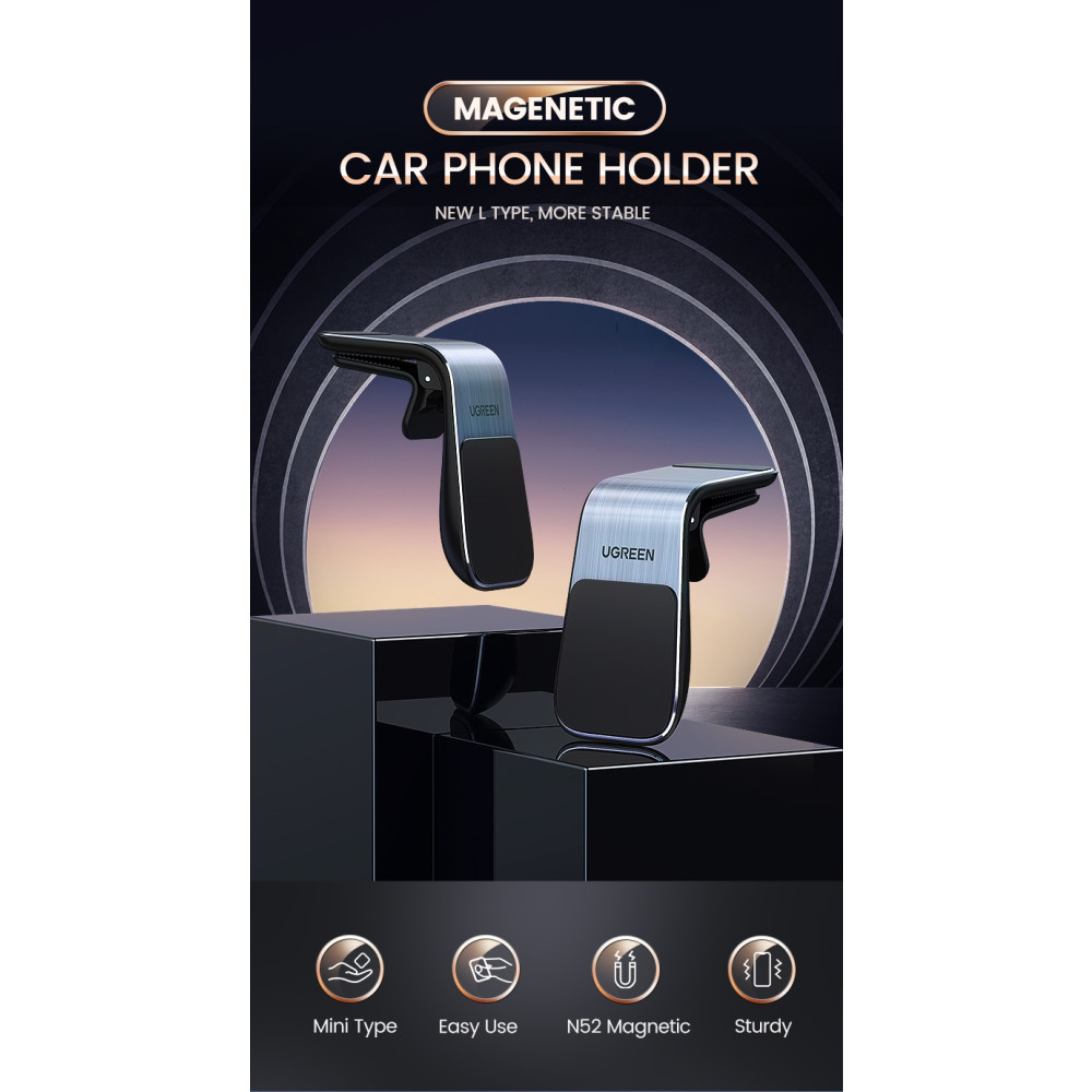 UGREEN 6957303893171 80712B Magnetic Air Vent Car Holder - Image 1