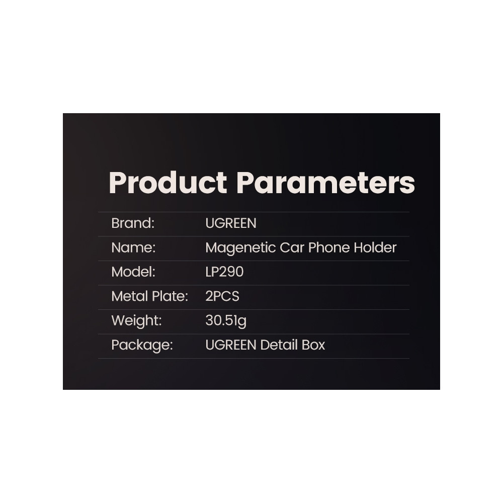 UGREEN 6957303893171 80712B Magnetic Air Vent Car Holder - Image 11