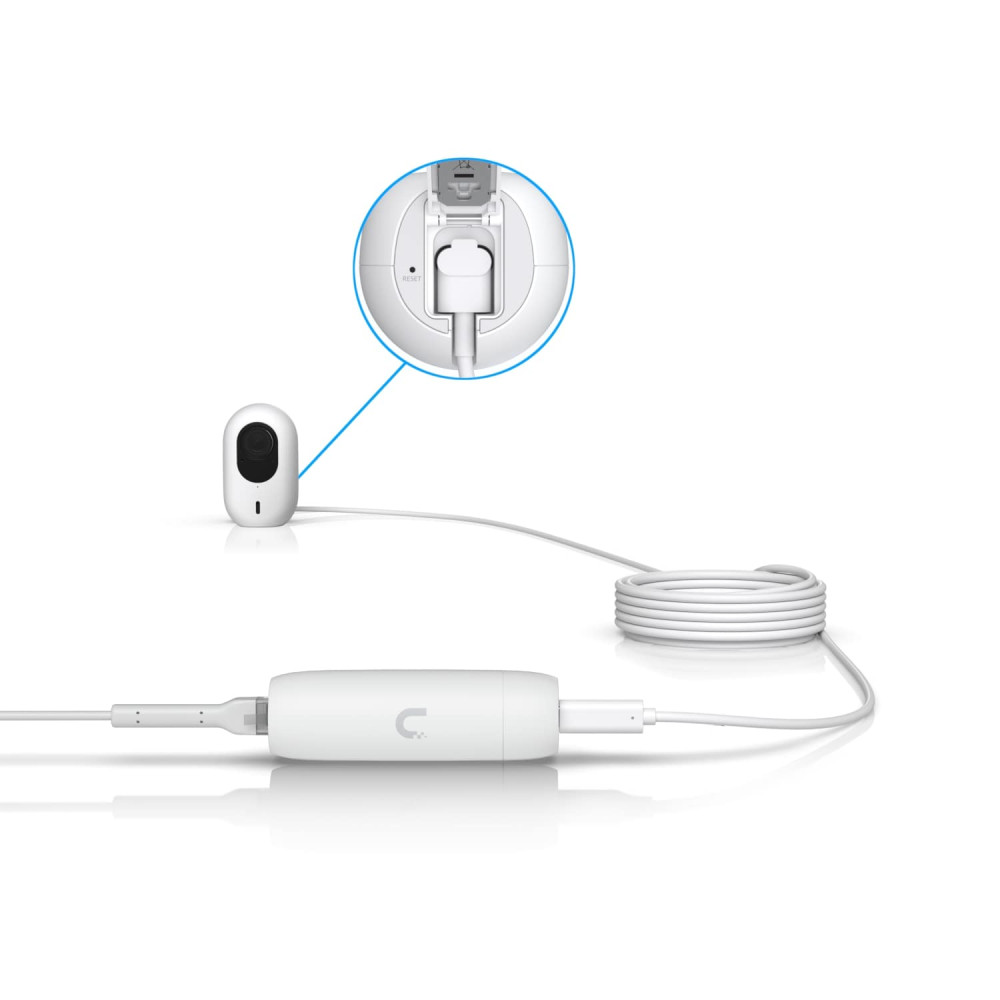 Ubiquiti UACC-G4-INS-CABLE-USB-4.5M G4 Instant Camera ( G4-INS) PoE to USB-C Cable, Length 4.5M, White, GbE connectivity - Image 2