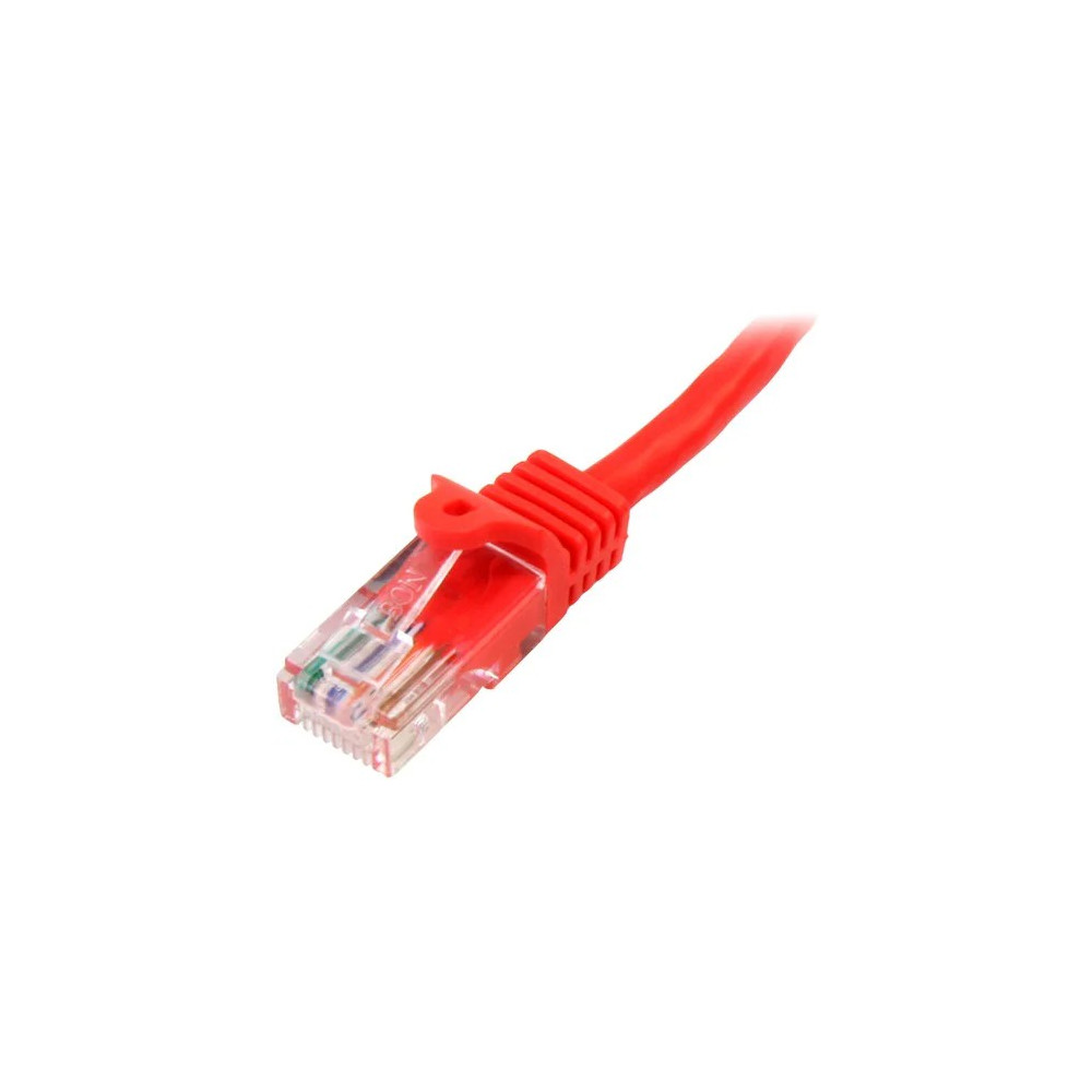 StarTech 45PAT2MRD 2 m Red Cat5e Snagless RJ45 UTP Patch Cable - 2m Patch Cord - Cable for Network Device, Hub - First End: 1 x RJ-45 Network - Male - Second End: 1 x RJ-45 Network - Male - Patch Cable - Gold Plated Contact - CM - 24 AWG - Red - Image 2