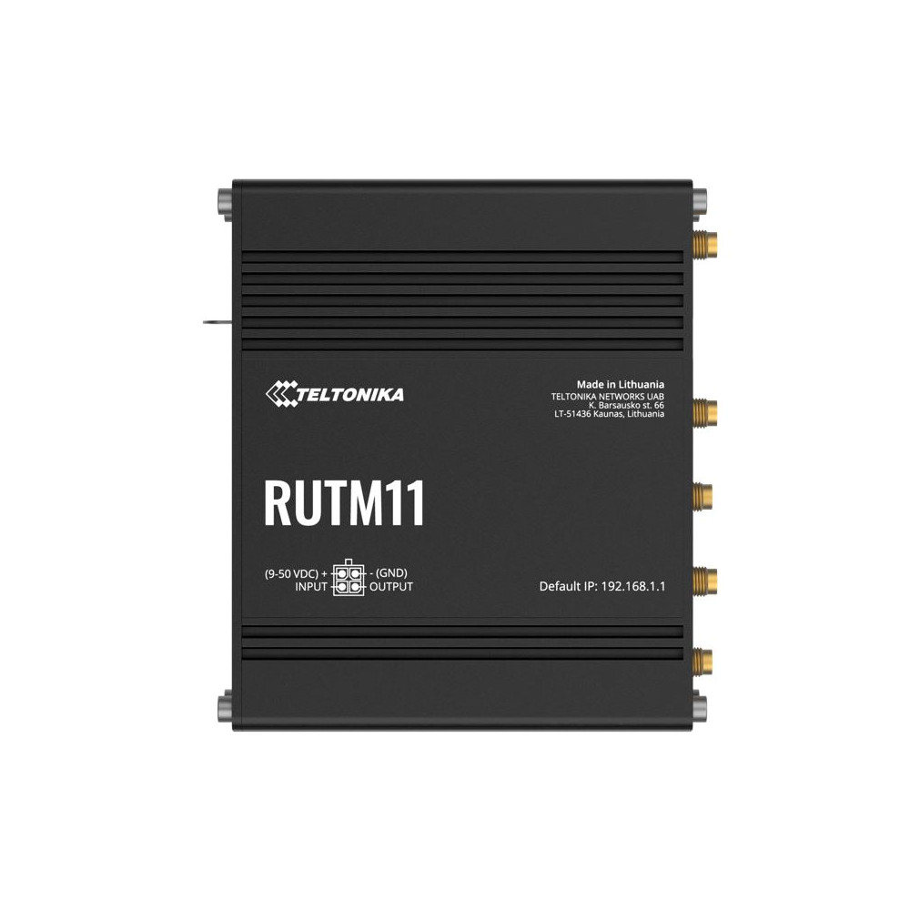 Teltonika RUTM11000300 RUTM11 Industrial 4G LTE Dual-band Wi-Fi, 4 x Gigabit RJ45 ports, USB, and up to 128 tag/port-based VLANs, PSU included - Image 1