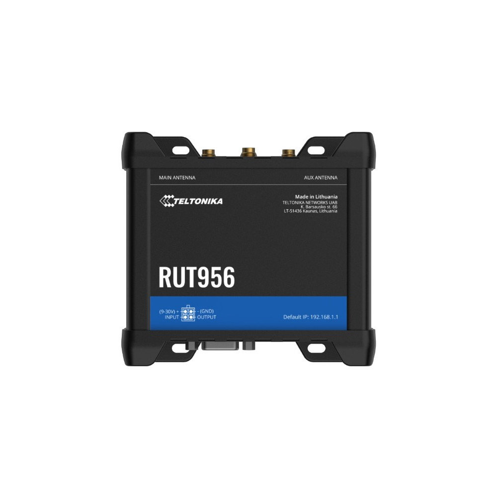 Teltonika RUT956700600 RUT956 Industrial Cellular Router, Dual-SIM Cellular 4G LTE, WAN Failover with 4x Ethernet Ports, GPS, 2-Year Warranty, PSU included - Image 1