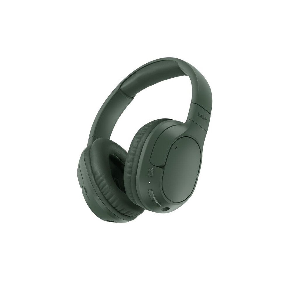 Belkin AUD009FQOL SoundForm Surround Wireless Over-The-Ear Headphones + USB-C Cable (1.2M) + Audio Cable (3.5mm) (1.2M) - Olive , 2 Years Warranty - Image 1