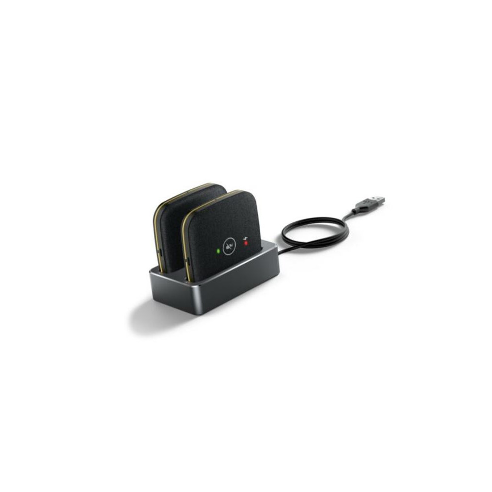 Yealink CPW65 *LS 2x Wireless DECT Microphones, includes 2x , Charging cradle and 40cm USB Cable, Suitable for CP965 Only - Image 1