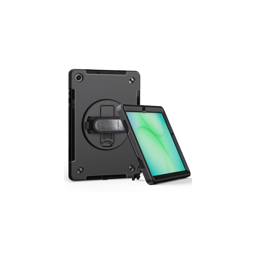 USP HDTA9PLUS Samsung Galaxy Tab A9+ (11') Case Black - Built-in-Kickstand, Hand & Shoulder Strap, DropProof, Pen holder, ShockProof, 5 Years Warranty - Image 1