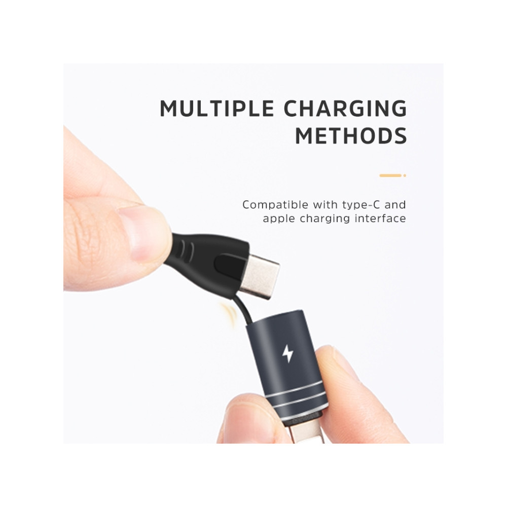 KIVEE 6941256112359 CT10 4 way Multi-function 5A Fast Charging Cable for Lightning/USB/USB-C - 1M Black - Image 6