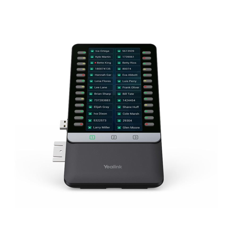 Yealink EXP55 Color Expansion Module, 5.5' Display, 78 Programmable Keys, Dual-Color LEDs, 3-Page View, USB Port, Compatible with T7X/T8X Series - Image 1