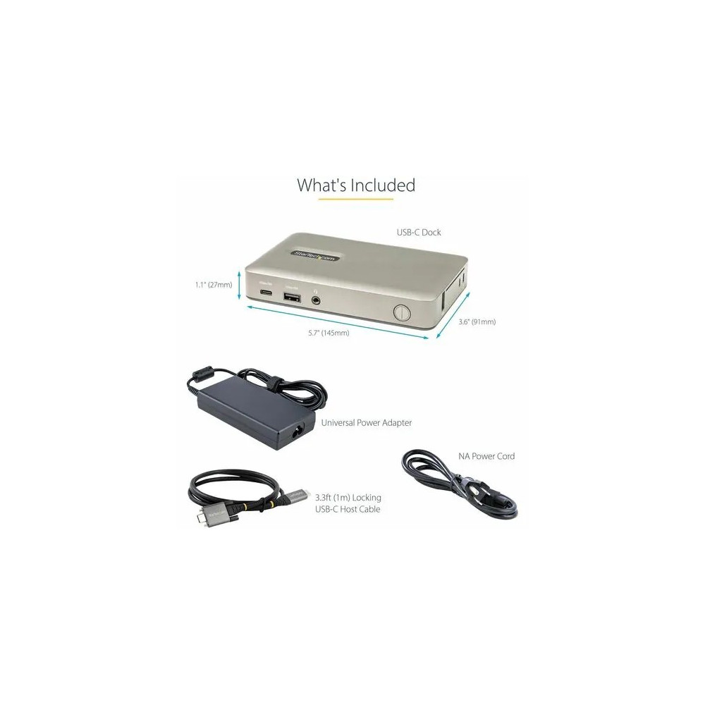 StarTech DKM30CHDPD USB C DOCK - USB-C TO DISPLAYPORT 4K 30HZ OR VGA - 65W USB POWER DELIVERY CHA - Image 5