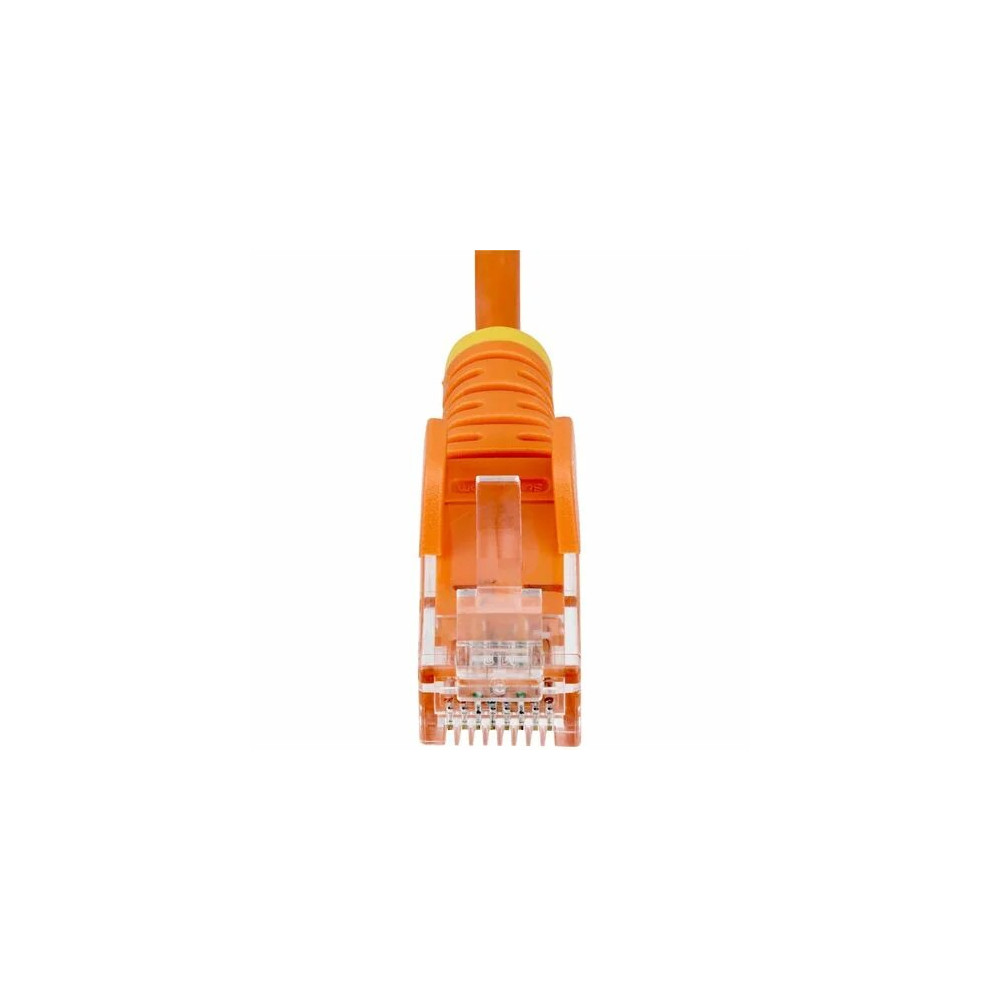 StarTech N6PAT250CMORS 2.5m Orange Slim CAT6 Ethernet Cable, Snagless RJ45, UTP, LSZH, 28AWG Pure Bare Copper, Slim Network Patch Cord - Slim UTP Cat6 Cable supports 10Gbps and 100W PoE; Ideal for crowded installations; 36% slimmer for improved - Image 11