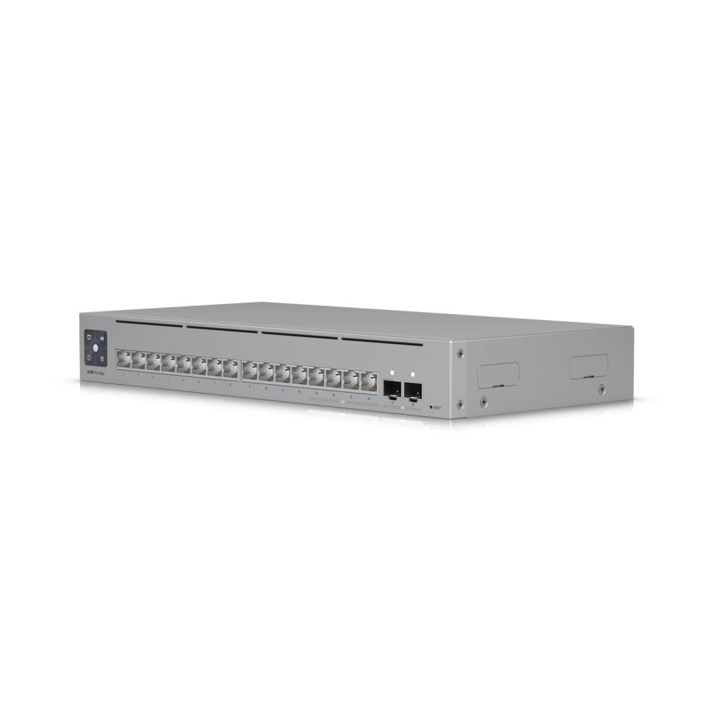 Ubiquiti USW-PRO-MAX-16 UniFi Network,Pro Max 16 Switch,16-port, Layer 3 Etherlighting, 2.5 GbE, Power Supply 5V, 25W, Versatile Mounting Options. - Image 1
