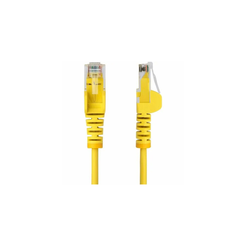 StarTech N6PAT5MYLS 5m Yellow Slim CAT6 Ethernet Cable, Snagless RJ45, UTP, LSZH, 28AWG Pure Bare Copper, Slim Network Patch Cord - Slim UTP Cat6 Cable supports 10Gbps and 100W PoE; Ideal for crowded installations; 36% slimmer for improved airfl - Image 9