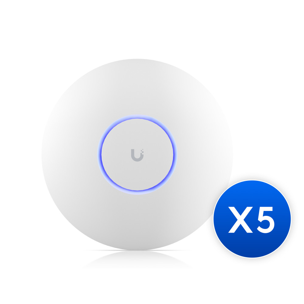 Ubiquiti U7-PRO-5 UniFi U7 PRO AP, WiFi-7, 2.5GbE PoE+(1), CLIENT(300+), CEILING/WALL, 5 PACK, 1YR - Image 1