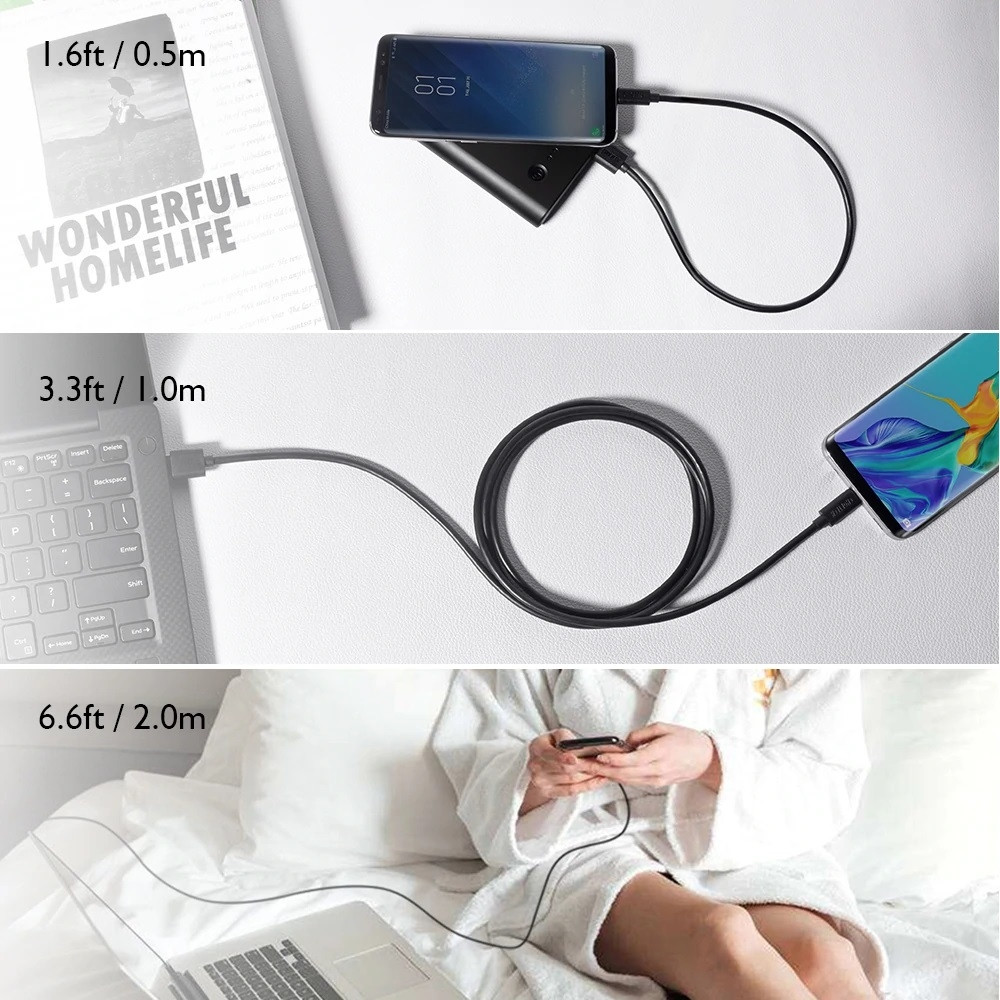 Choetech 6971824970715 AC0004 USB-A to USB-C Charge & Sync Cable 3 M Black - Image 7