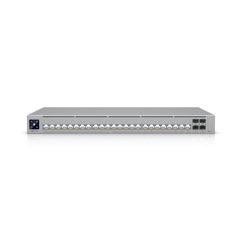Ubiquiti USW-PRO-HD-24 Pro HD 24, Professional-grade, Layer 3 Etherlighting Switch,(2) 10 GbE, (22) 2.5 GbE, (4) 10G SFP+ Ports, - Image 1