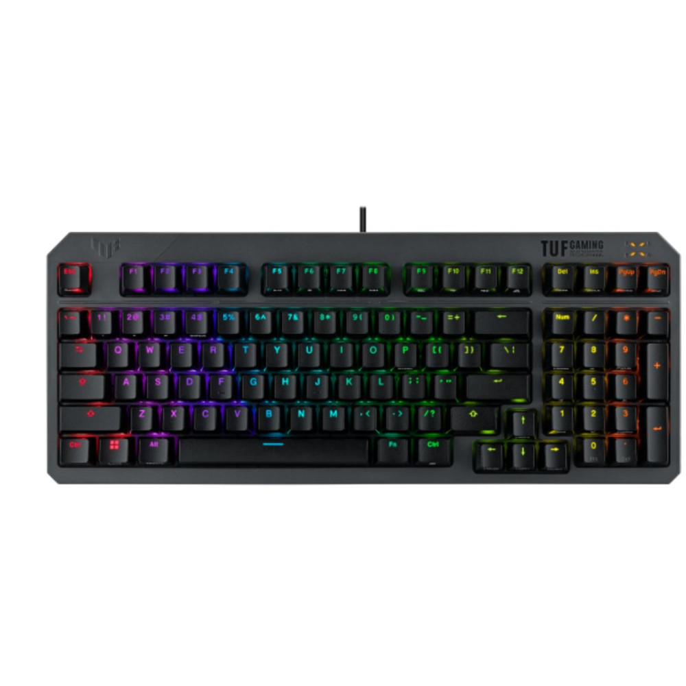 ASUS TUF GAMING K3 GEN II COMPACT OPTICAL GAMING KEYB TUF Gaming K3 Gen II Optical-Mechanical RGB Keyboard, IP57 Waterproof & Dust Resistance, Compact 97-key Layout, Silicone Gasket Mount - Image 1