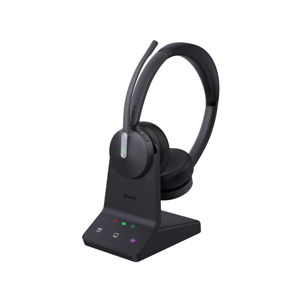 Yealink WH64-D-UC WH64 Dual UC DECT Wireless Headset, DECT & Bluetooth Wireless Technology,3-Mic Noise Cancellation,UC Certified, Charging Stands, Carrying Bag - Image 1