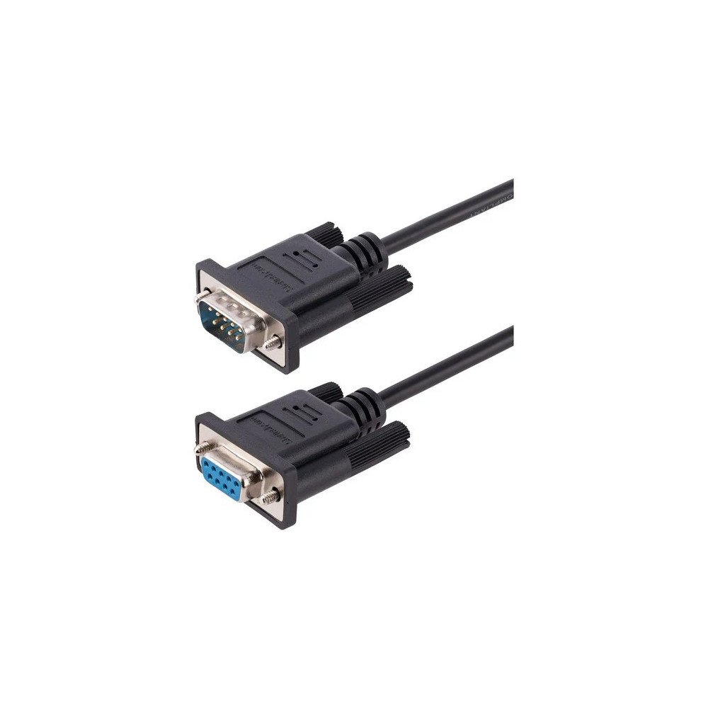 StarTech 9FMNM-3M-RS232-CABLE 3m RS232 Serial Null Modem Cable, Crossover Serial Cable w/Al-Mylar Shielding, DB9 Serial COM Port Cable Female to Male, F/M - 3m RS232 serial null modem DB9 male to female cable; 28 AWG tinned wires with aluminum m - Image 1