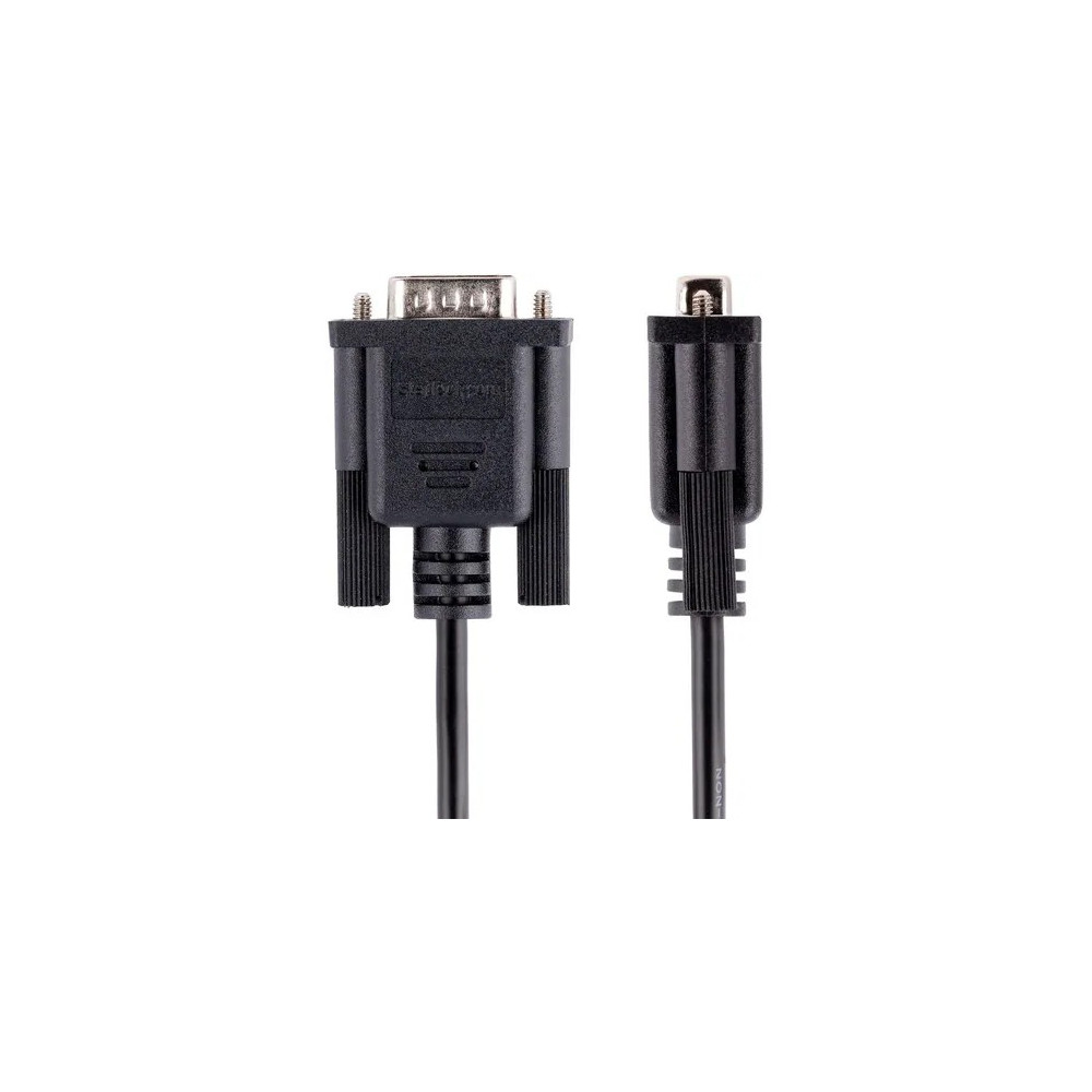 StarTech 9FMNM-3M-RS232-CABLE 3m RS232 Serial Null Modem Cable, Crossover Serial Cable w/Al-Mylar Shielding, DB9 Serial COM Port Cable Female to Male, F/M - 3m RS232 serial null modem DB9 male to female cable; 28 AWG tinned wires with aluminum m - Image 2