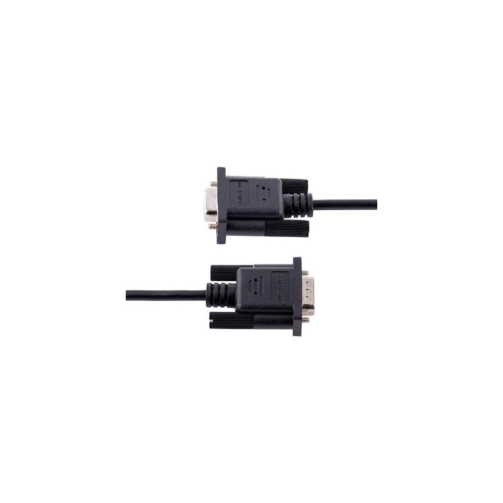 StarTech 9FMNM-3M-RS232-CABLE 3m RS232 Serial Null Modem Cable, Crossover Serial Cable w/Al-Mylar Shielding, DB9 Serial COM Port Cable Female to Male, F/M - 3m RS232 serial null modem DB9 male to female cable; 28 AWG tinned wires with aluminum m - Image 3