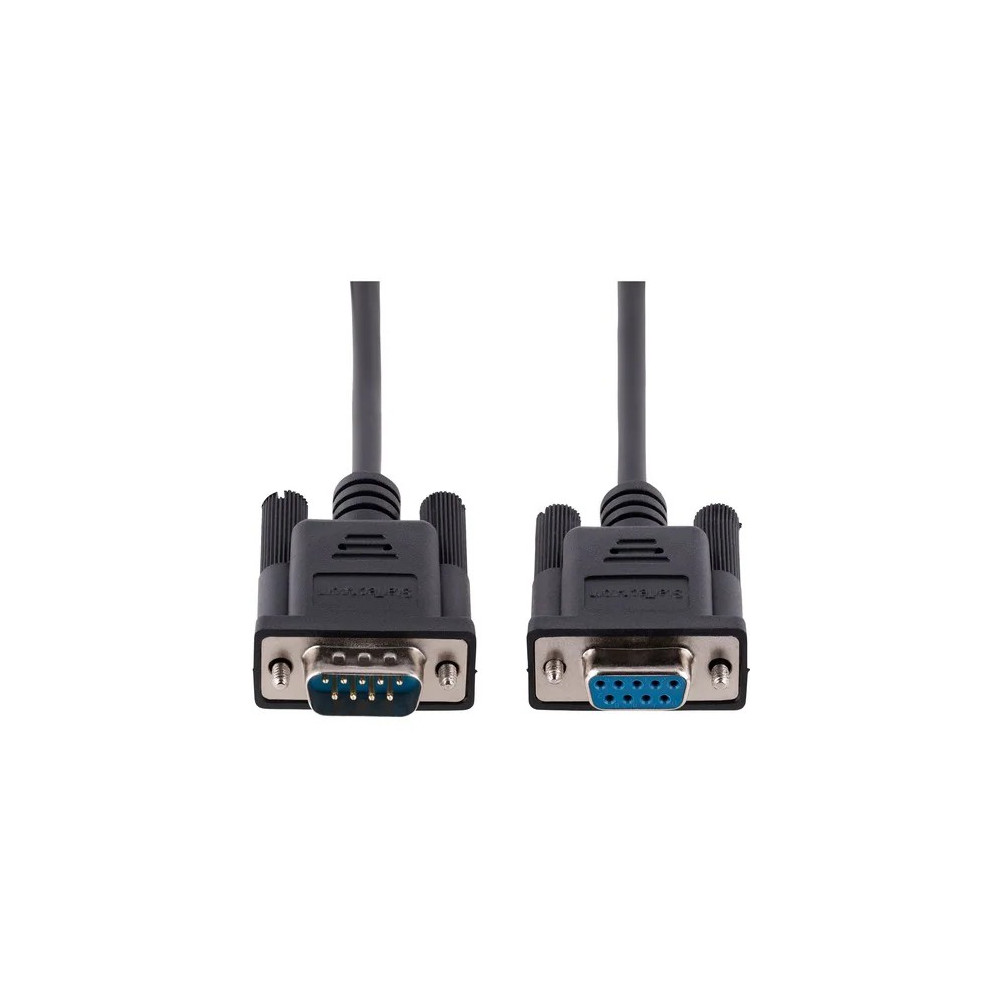 StarTech 9FMNM-3M-RS232-CABLE 3m RS232 Serial Null Modem Cable, Crossover Serial Cable w/Al-Mylar Shielding, DB9 Serial COM Port Cable Female to Male, F/M - 3m RS232 serial null modem DB9 male to female cable; 28 AWG tinned wires with aluminum m - Image 4