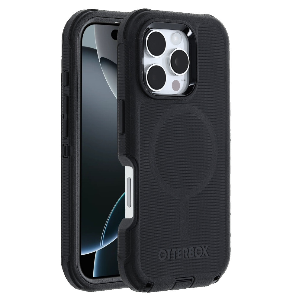 Otterbox 77-95989 Defender MagSafe Apple iPhone 16 Pro Max (6.9') Case Black - , DROP+ 7X Military Standard, Tri-Layer,Port Covers, 7 Years Warranty - Image 1