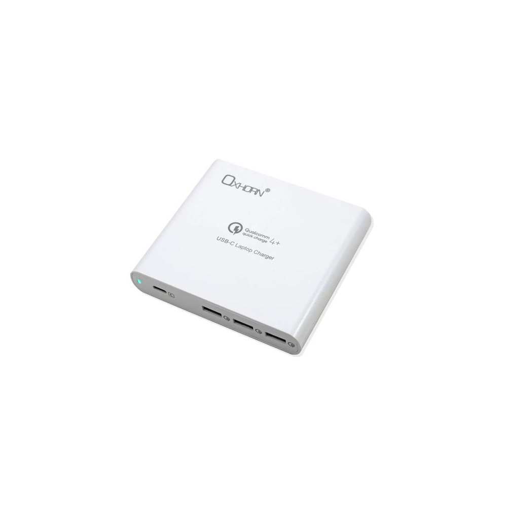 Just You PC NB-PD87-PLUS Oxhorn Multi-Functional USB Type C 87W Laptop Notebook Tablet Quick Charge 4 Port 1xUSB-C 3xUSB-A Power Adapter USB-C cable - Image 1