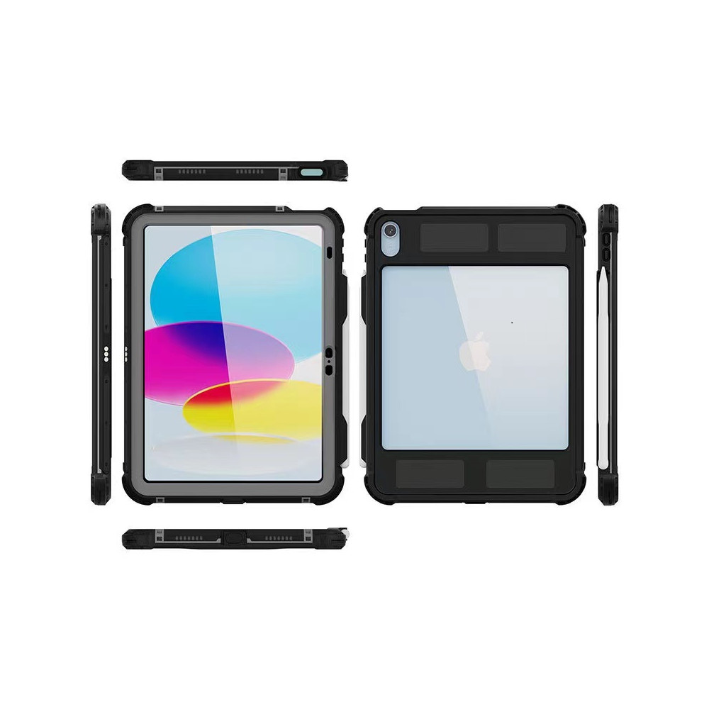 USP HDTWP10.9 Apple iPad (11') (A16) (11th Gen) / iPad (10.9') (10th Gen) WaterProof Case Black - IP68, Reliable & Durable, Drop Protection, 5 Years Warranty - Image 1