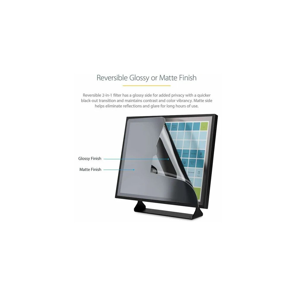 StarTech 1754-PRIVACY-SCREEN 17-inch 5:4 Computer Monitor Privacy Filter, Anti-Glare Privacy Screen w/51% Blue Light Reduction, +/- 30 deg. View Angle - 17" 5:4 Computer Monitor Privacy Filter, Anti-Glare Privacy Screen w/51% Blue Light Reductio - Image 4