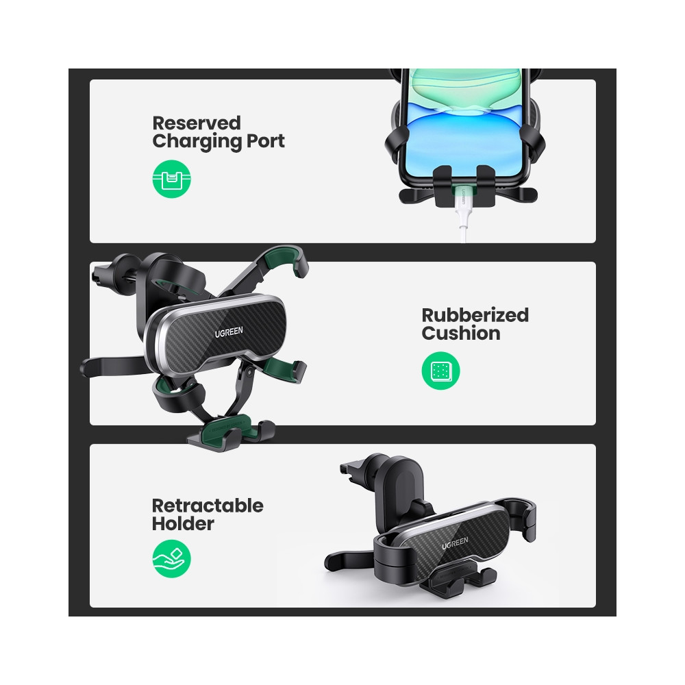 UGREEN 6957303888719 80871 Gravity Car Holder with Hook - Image 9