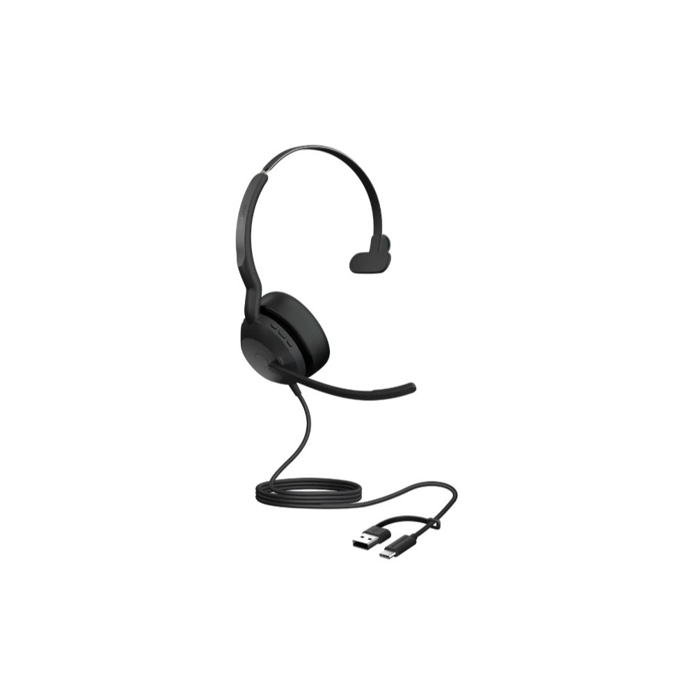 Jabra 25089-889-799 Evolve2 50, USB C/A UC Mono Headset, Bluetooth, 4 microphones, Active Noise Cancellation, Busylight, Call management, Air Comfort technology - Image 1