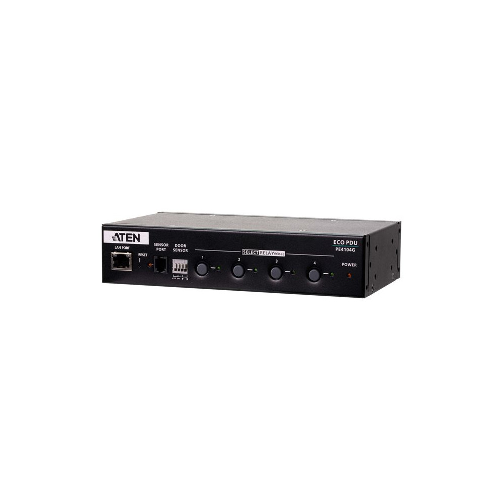 Aten PE4104G-AT-G 4 Port 1U 10A Smart PDU with outlet control, 4xC13 Outlets, 100 - 240 VAC, Two-level password security, Remote authentication support: RADIUS - Image 1