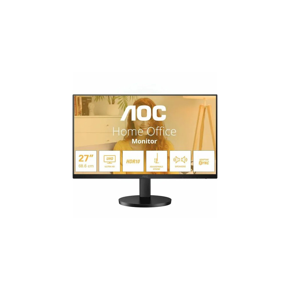 AOC U27B3AF 27 UHD 4K 3840X2160 60HZ IPS PANEL 16:9 W-LED MONITOR 4MS HDMI/DP EARPHONE BUILT-IN SPEAKERS TILT/HEIGHT ADJUSTABLE VESA100X100 3 YEARS WARRANTY - Image 9